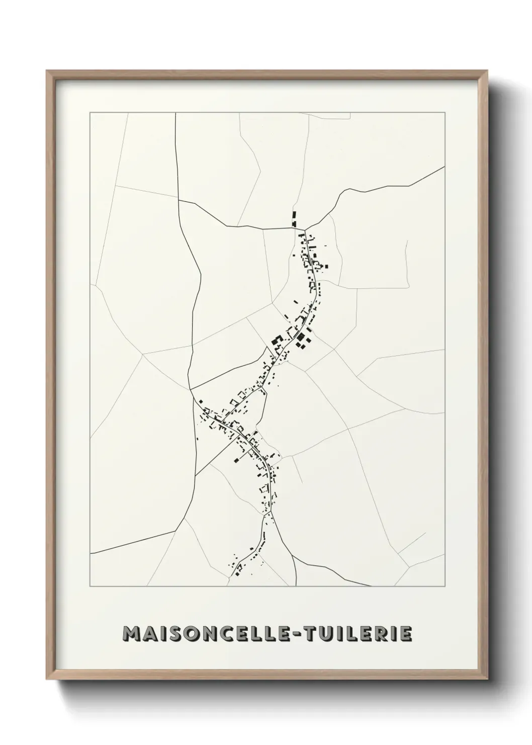 Un poster carte Maisoncelle-Tuilerie