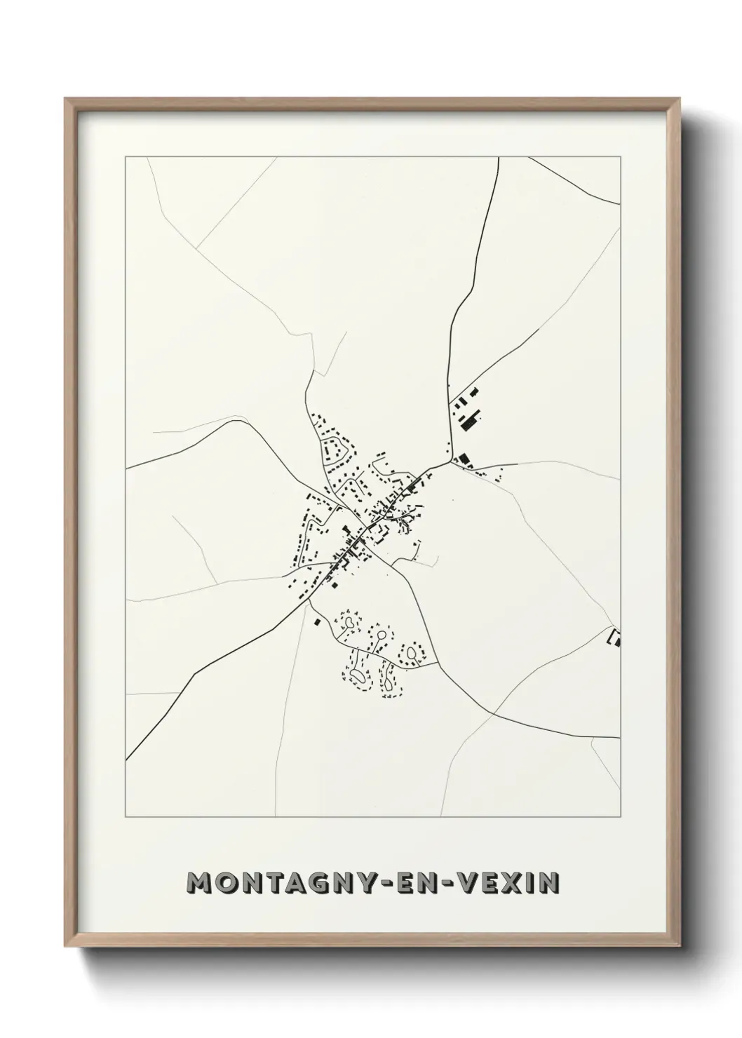 Un poster carte Montagny-en-Vexin
