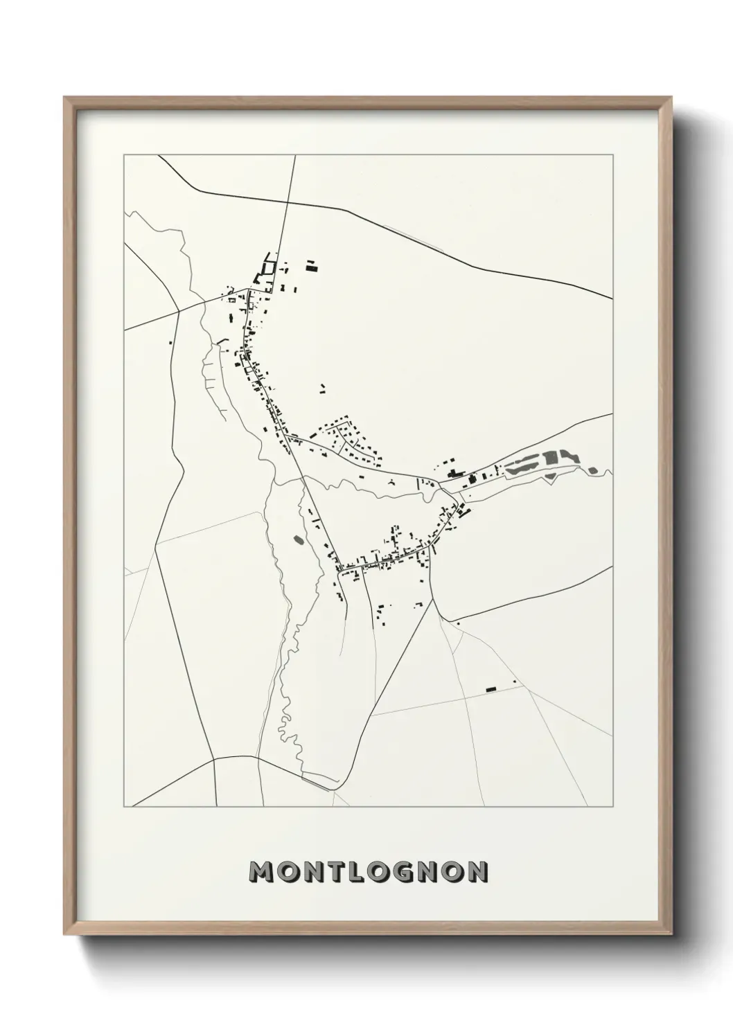 Un poster carte Montlognon