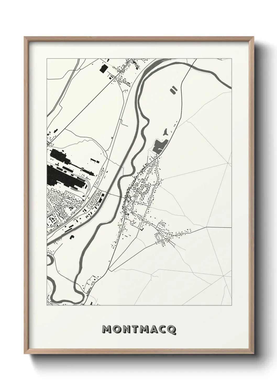 Un poster carte Montmacq