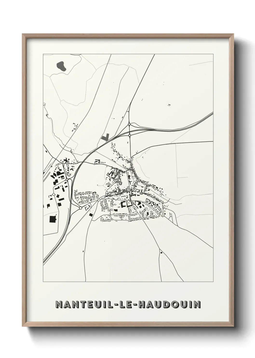 Un poster carte Nanteuil-le-Haudouin