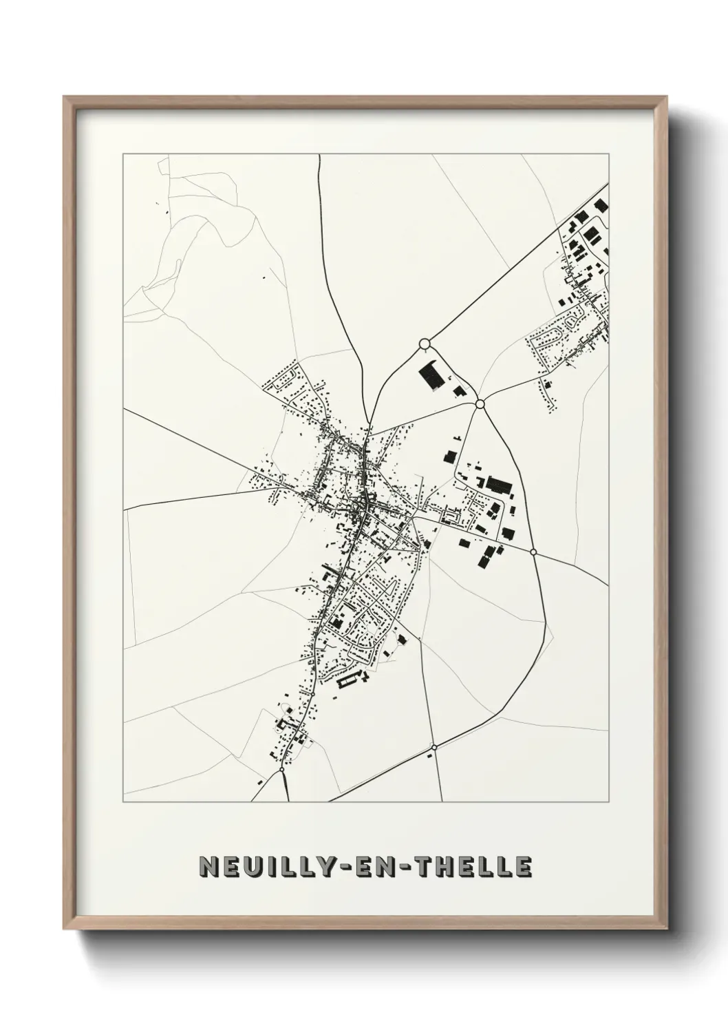 Un poster carte Neuilly-en-Thelle