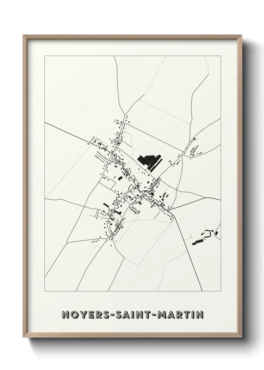 Un poster carte Noyers-Saint-Martin