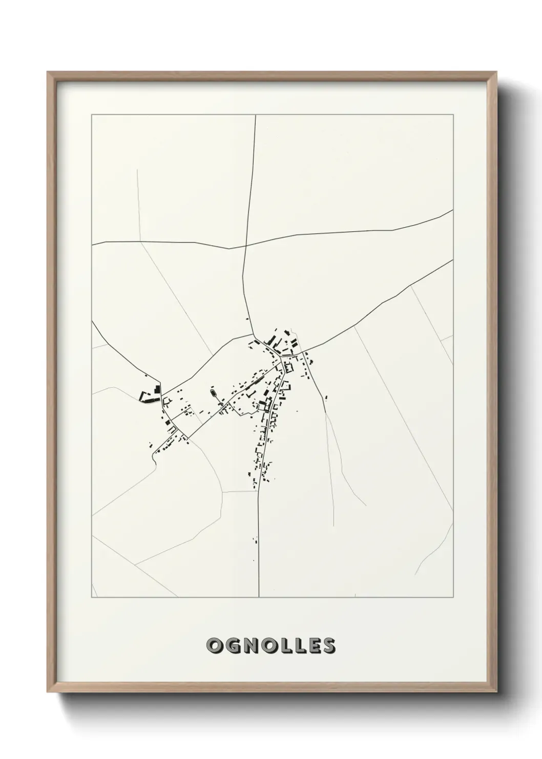 Un poster carte Ognolles