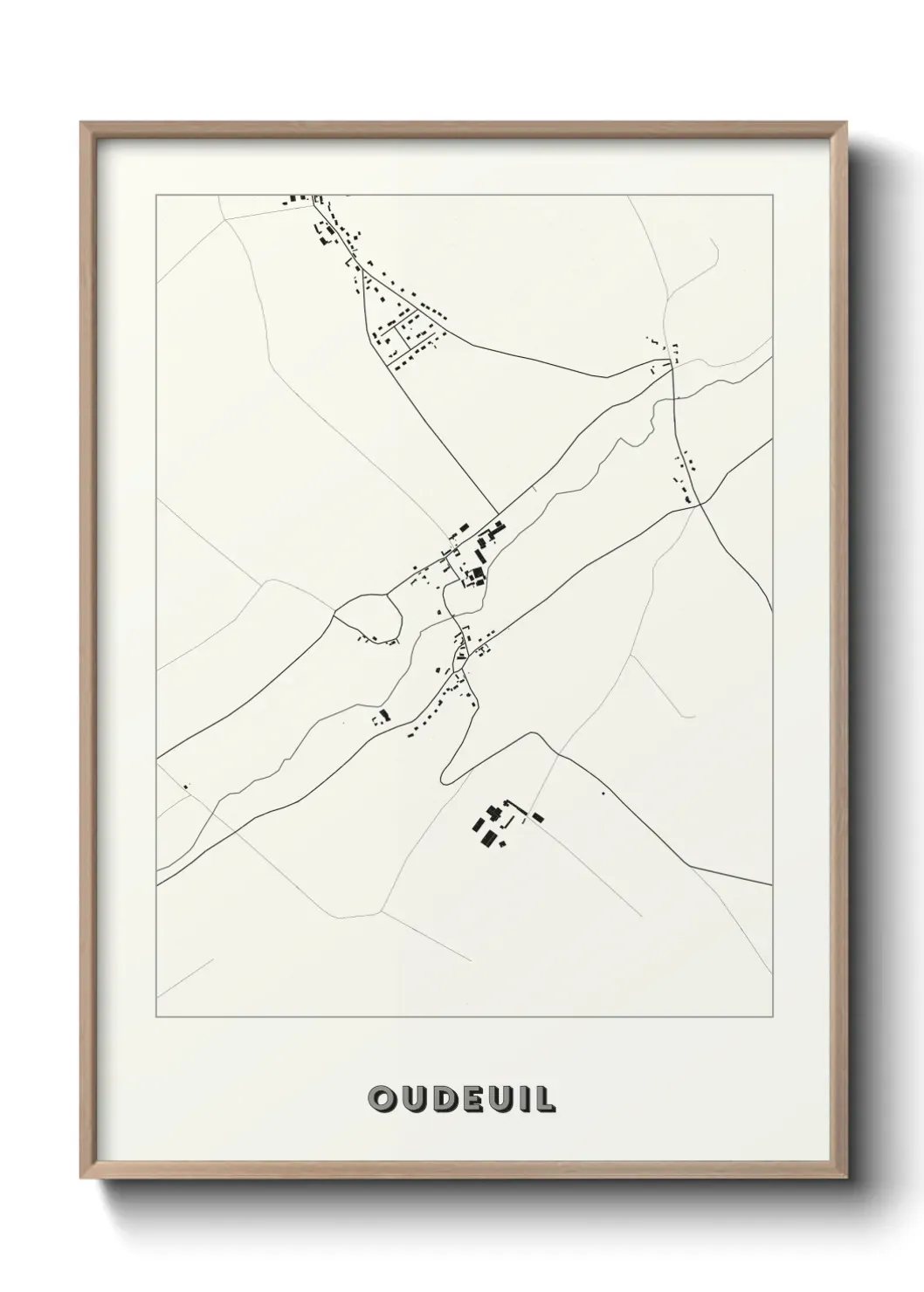 Un poster carte Oudeuil