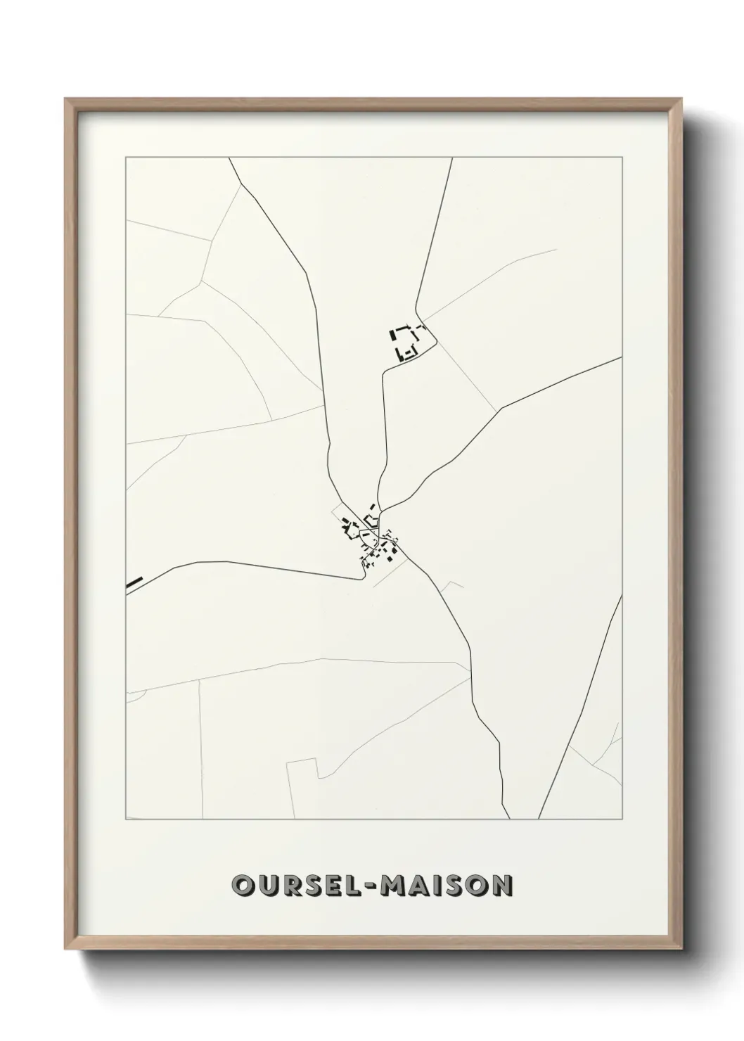 Un poster carte Oursel-Maison