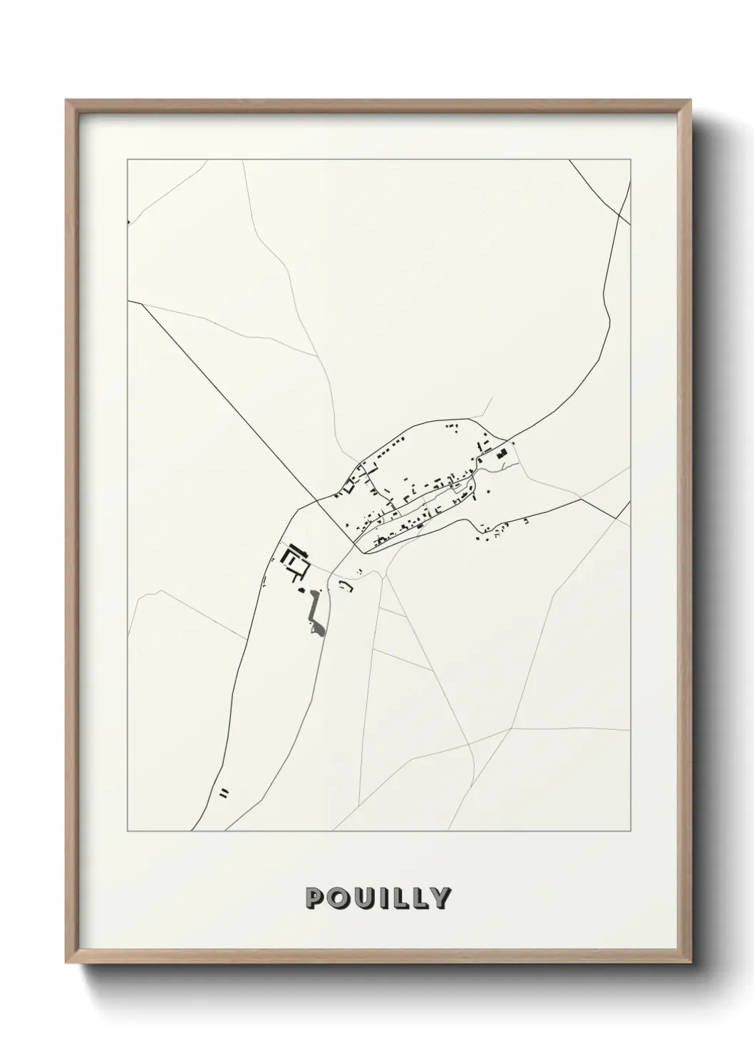 Un poster carte Pouilly