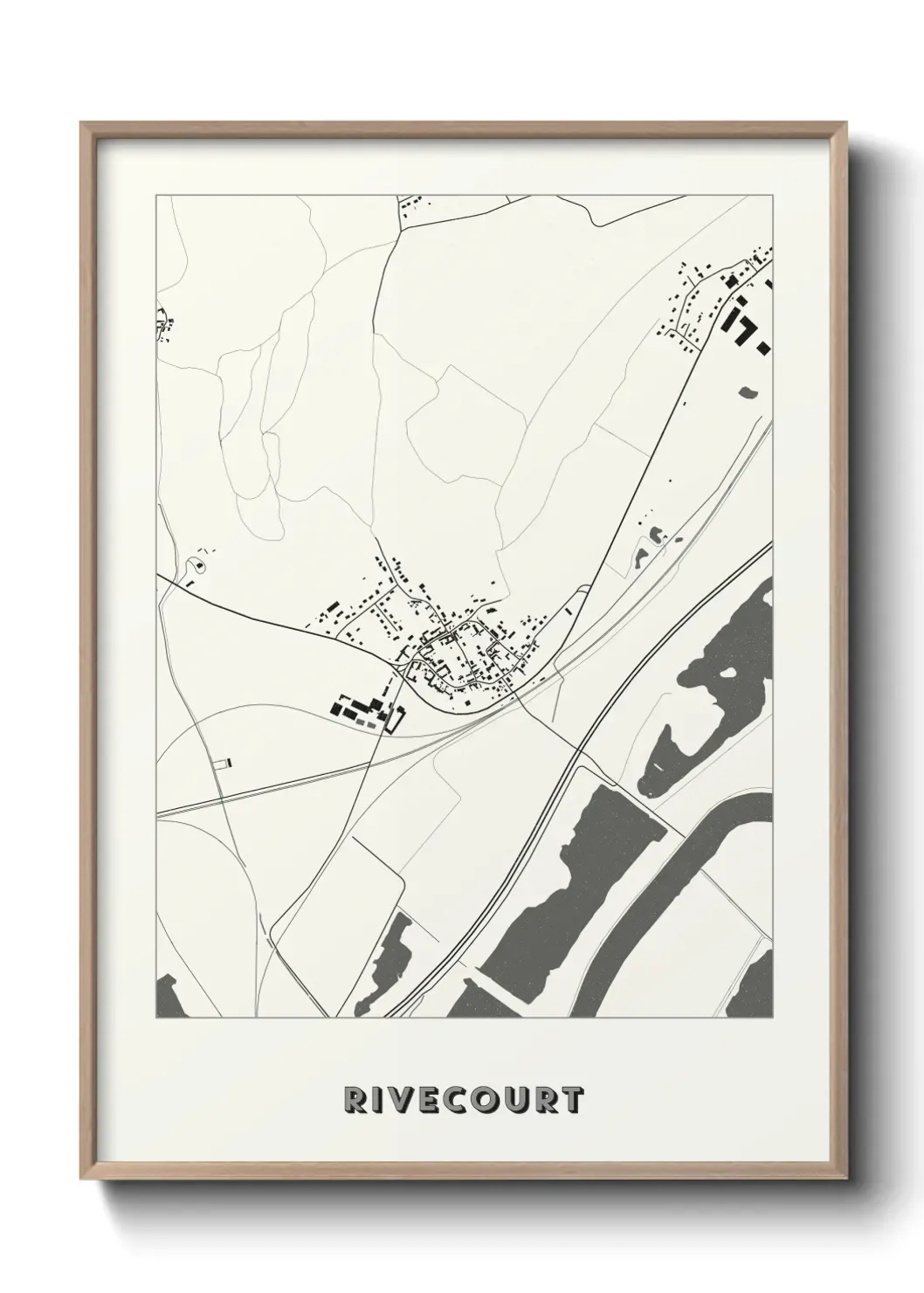 Un poster carte Rivecourt