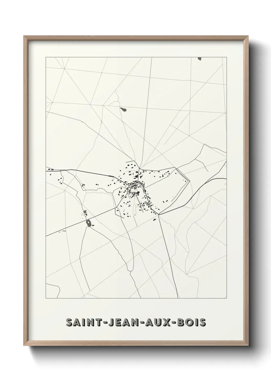 Un poster carte Saint-Jean-aux-Bois