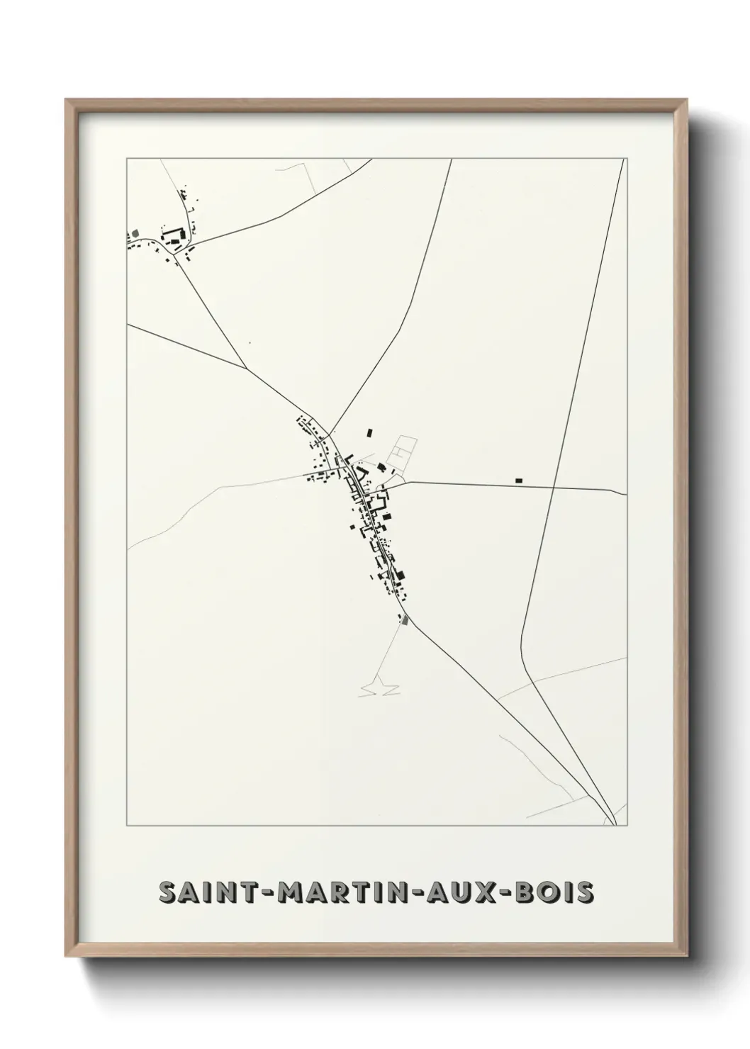 Un poster carte Saint-Martin-aux-Bois