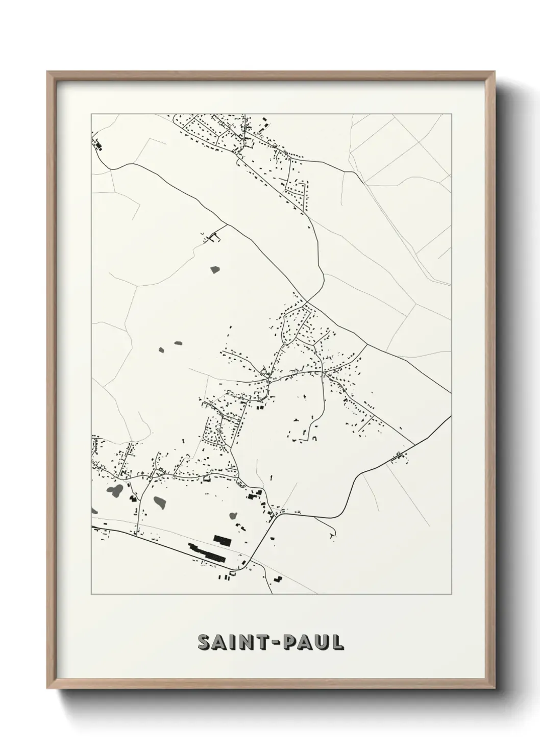 Un poster carte Saint-Paul