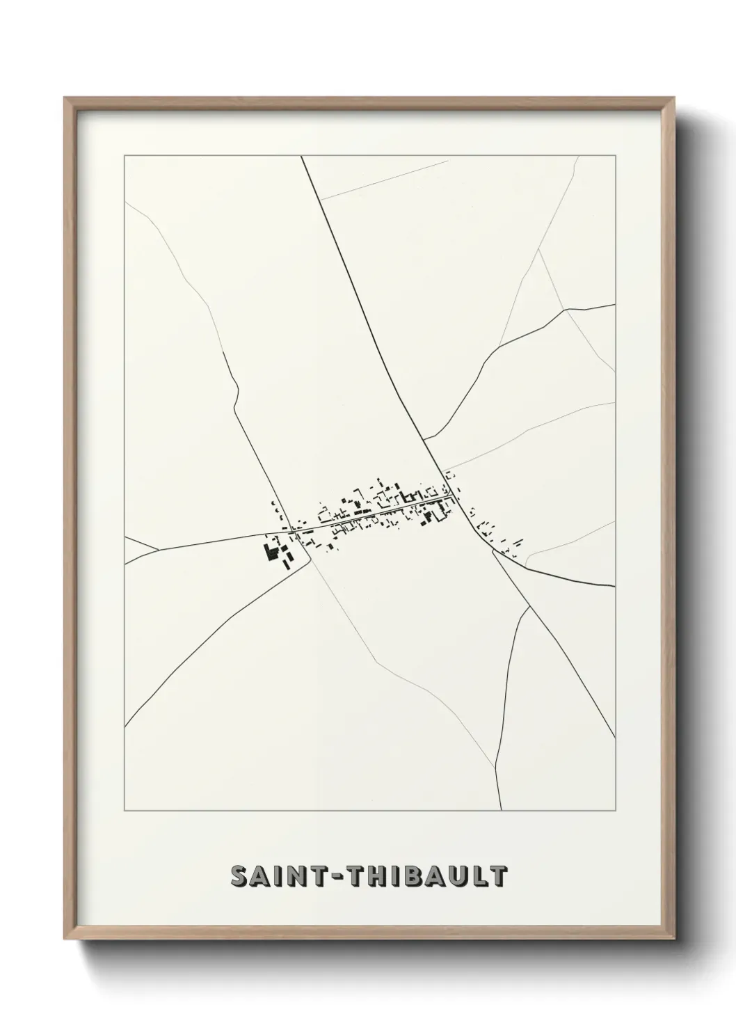 Un poster carte Saint-Thibault