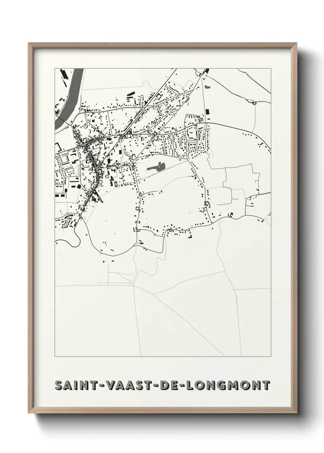 Un poster carte Saint-Vaast-de-Longmont