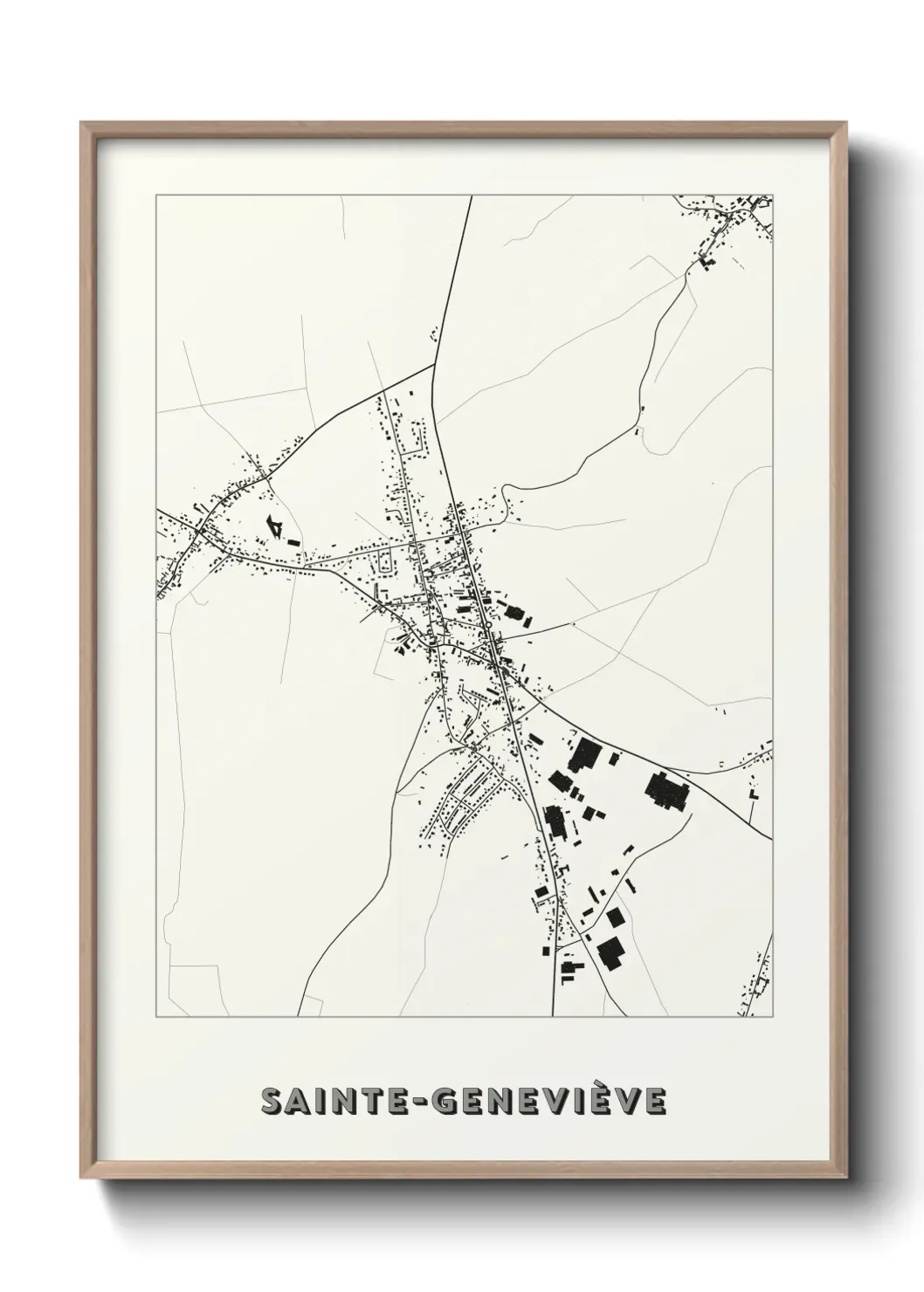 Un poster carte Sainte-Geneviève