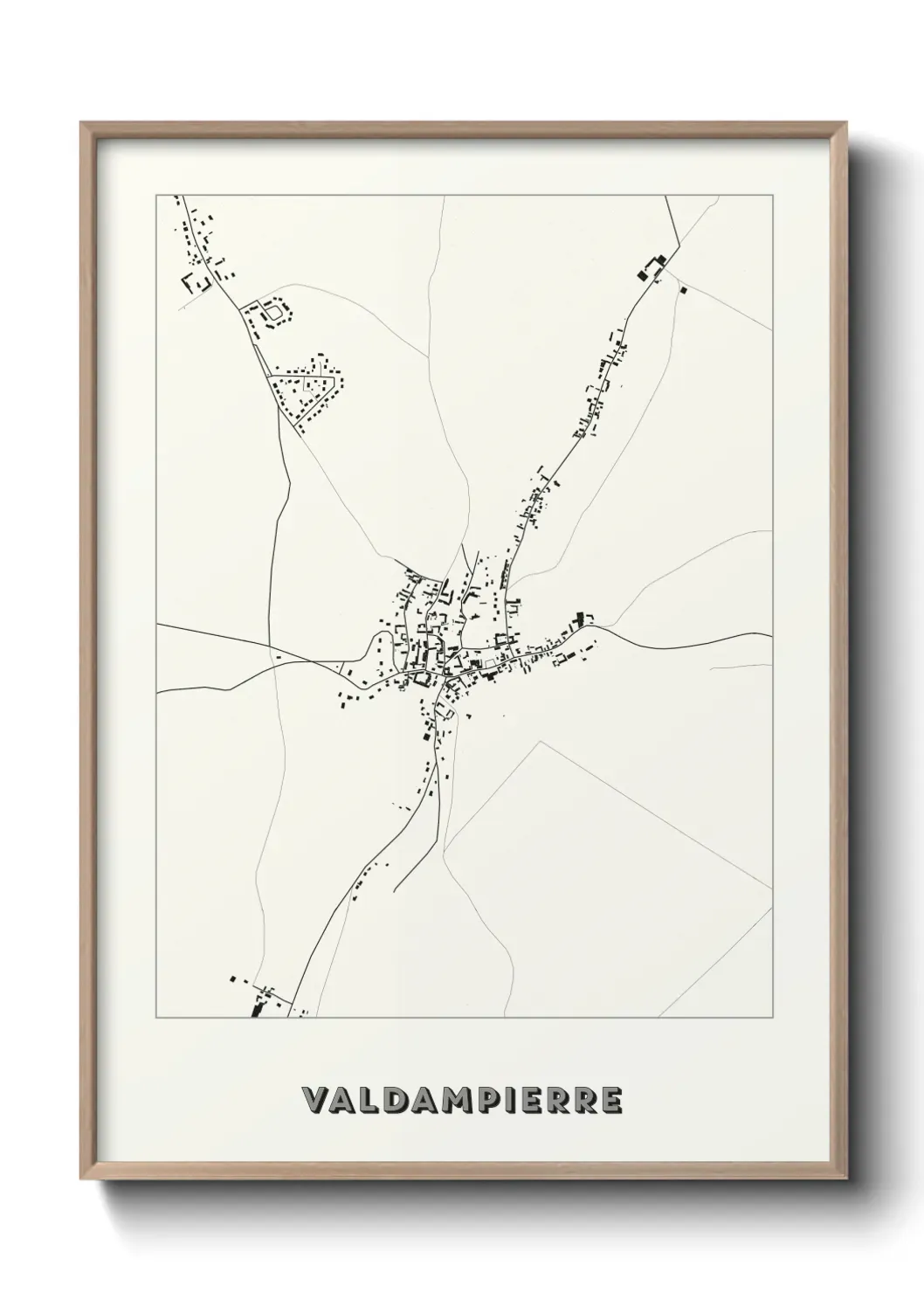 Un poster carte Valdampierre