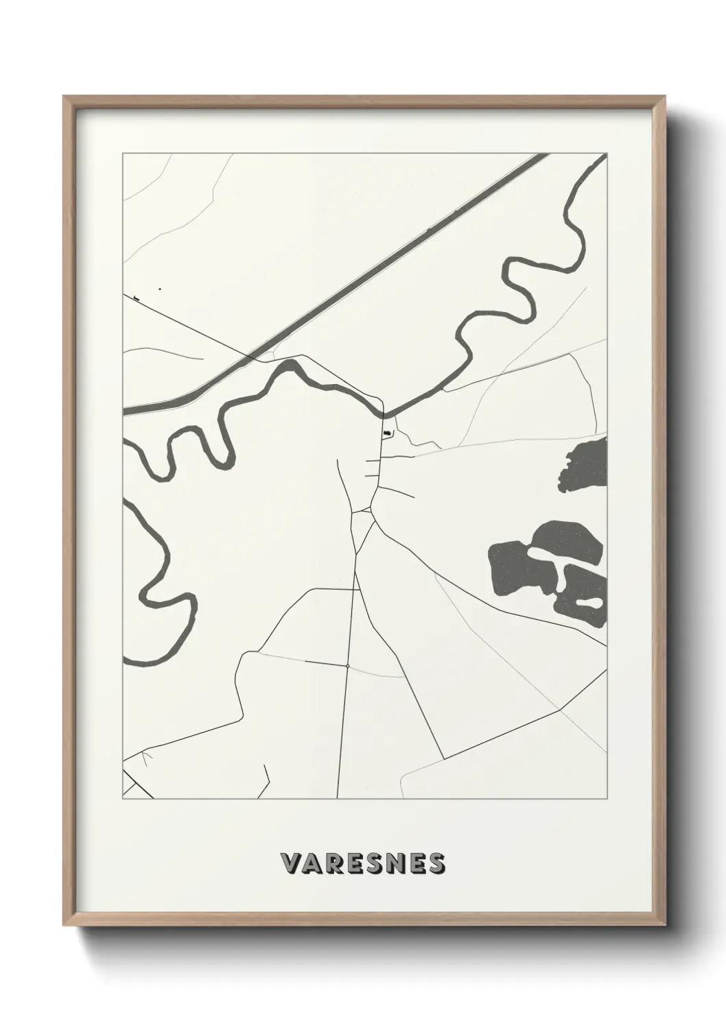 Un poster carte Varesnes