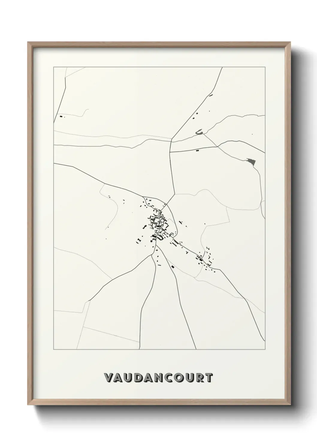 Un poster carte Vaudancourt