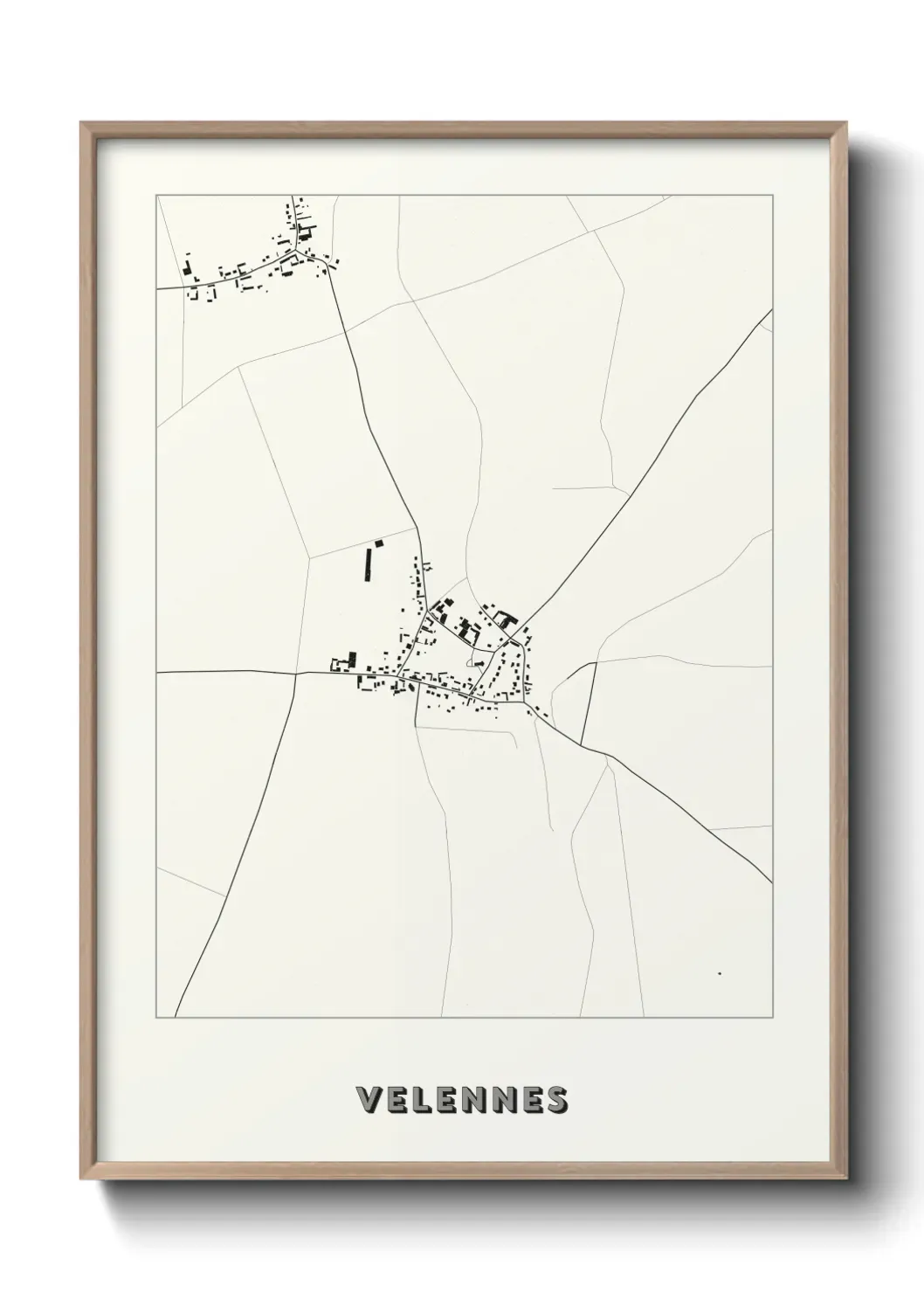 Un poster carte Velennes