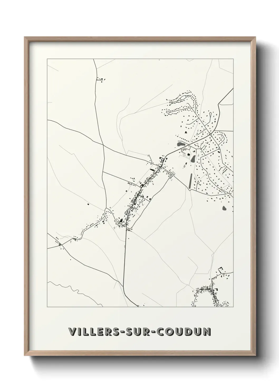 Un poster carte Villers-sur-Coudun