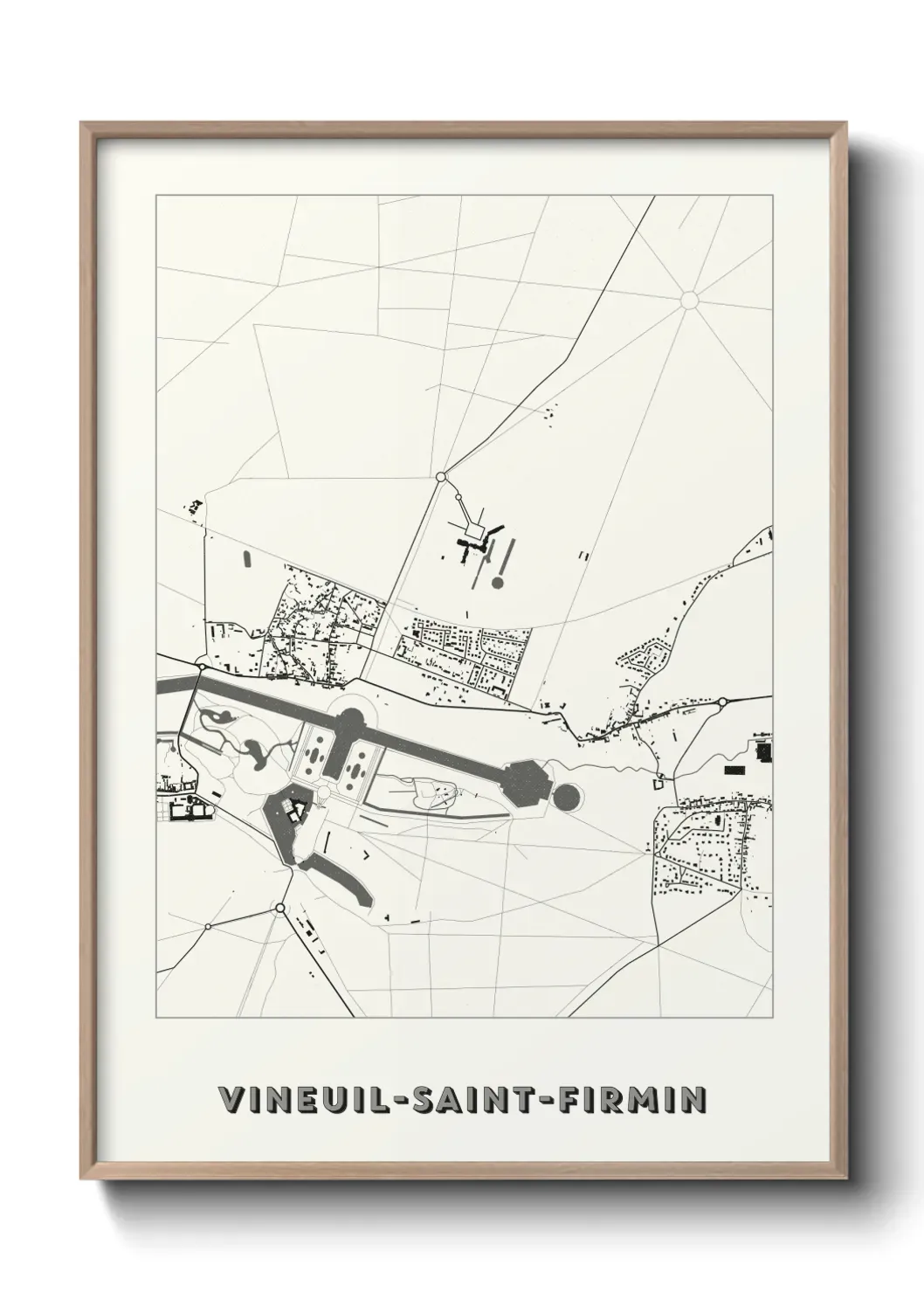 Un poster carte Vineuil-Saint-Firmin