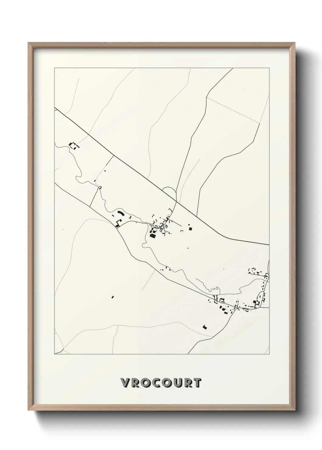 Un poster carte Vrocourt