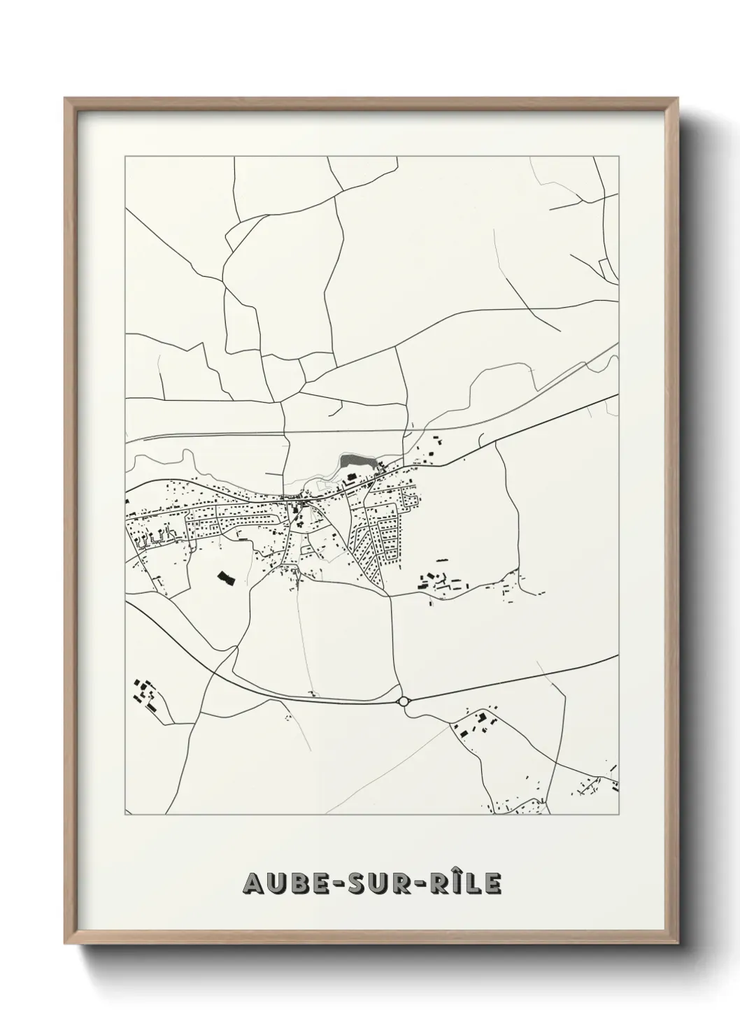 Un poster carte Aube-sur-Rîle