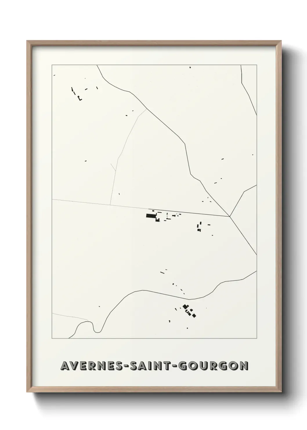 Un poster carteAvernes-Saint-Gourgon