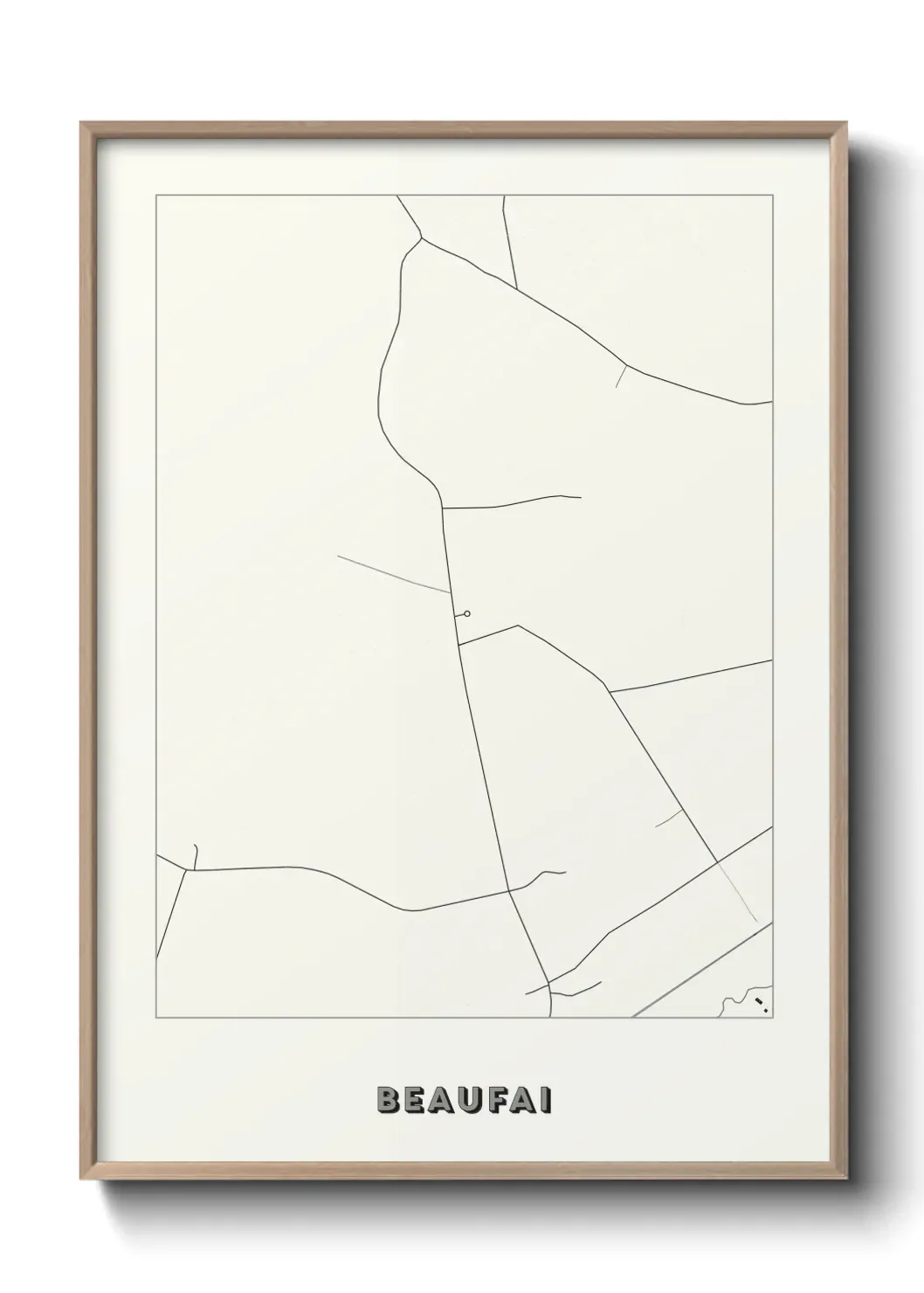 Un poster carte Beaufai