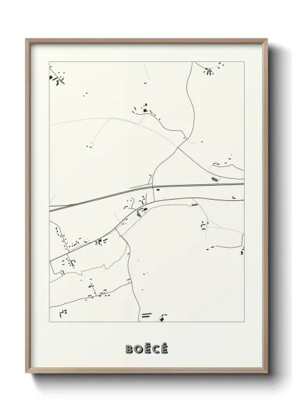 Une affiche de carte sur Boëcé