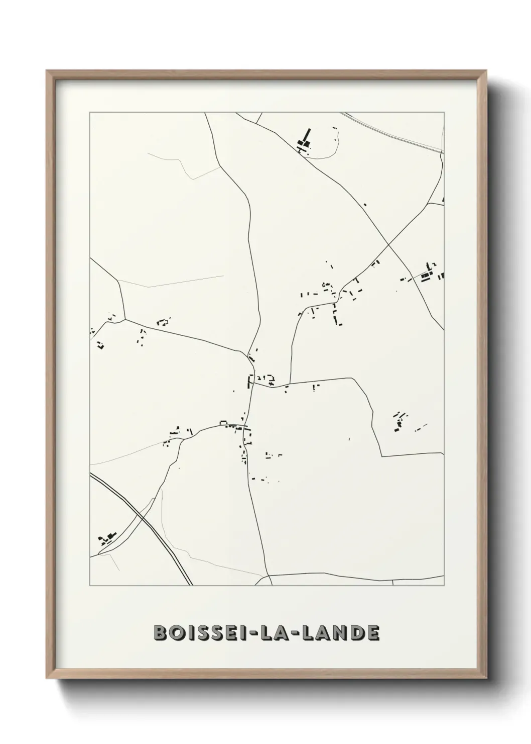 Un poster carte Boissei-la-Lande