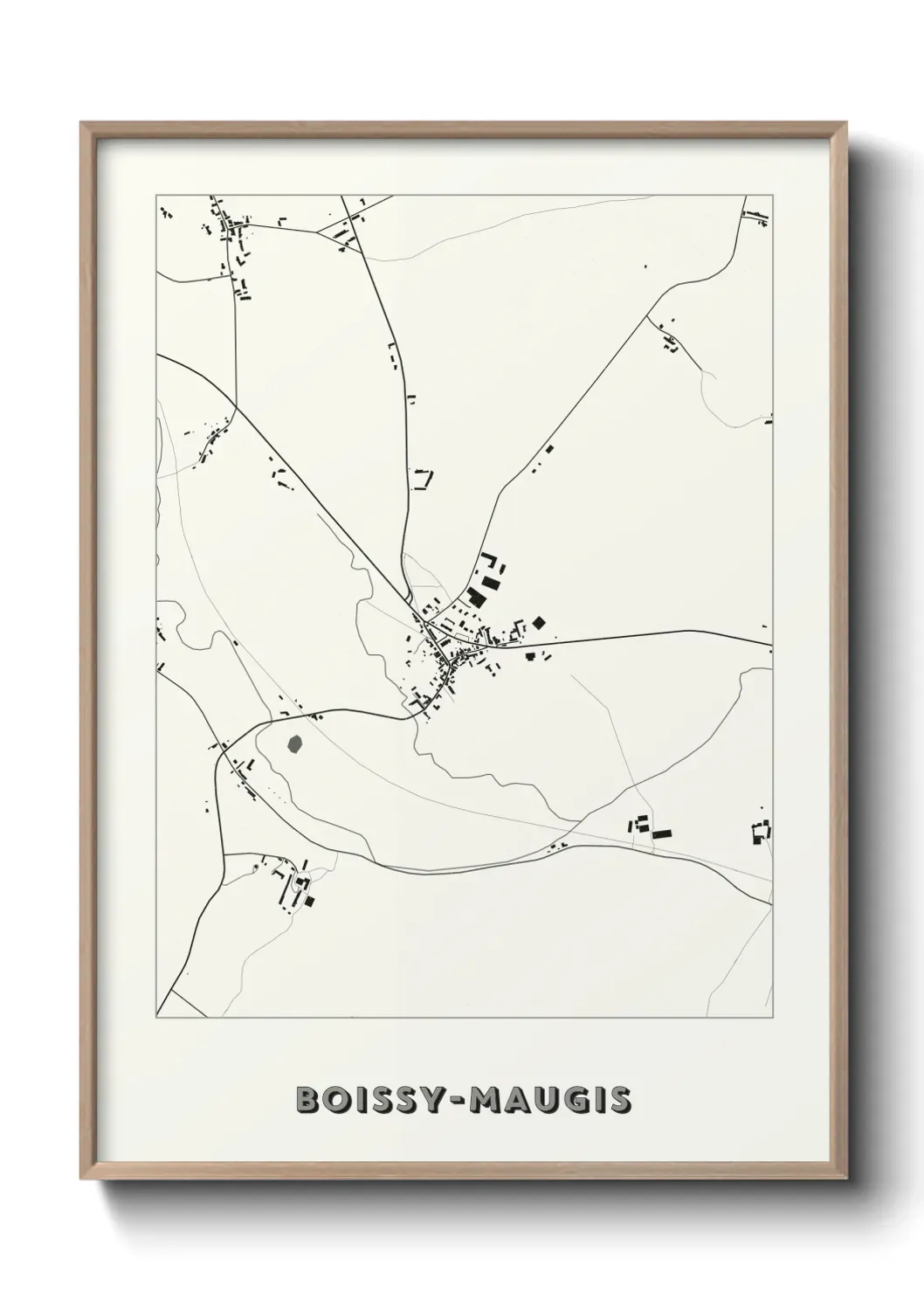 Un poster carte Boissy-Maugis