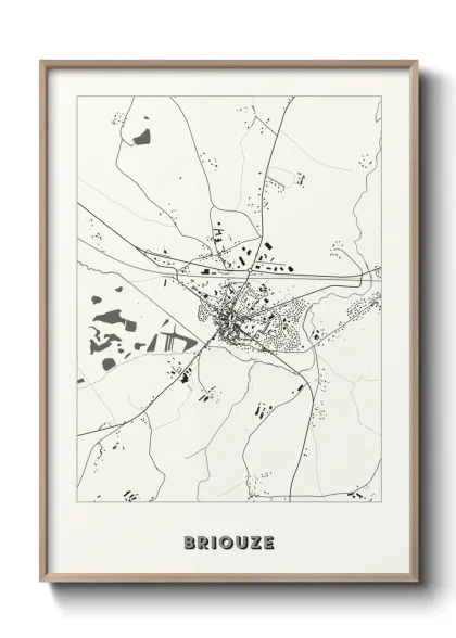 Une affiche de carte sur Briouze