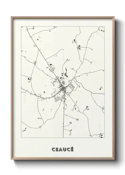 Une affiche de carte sur Ceaucé