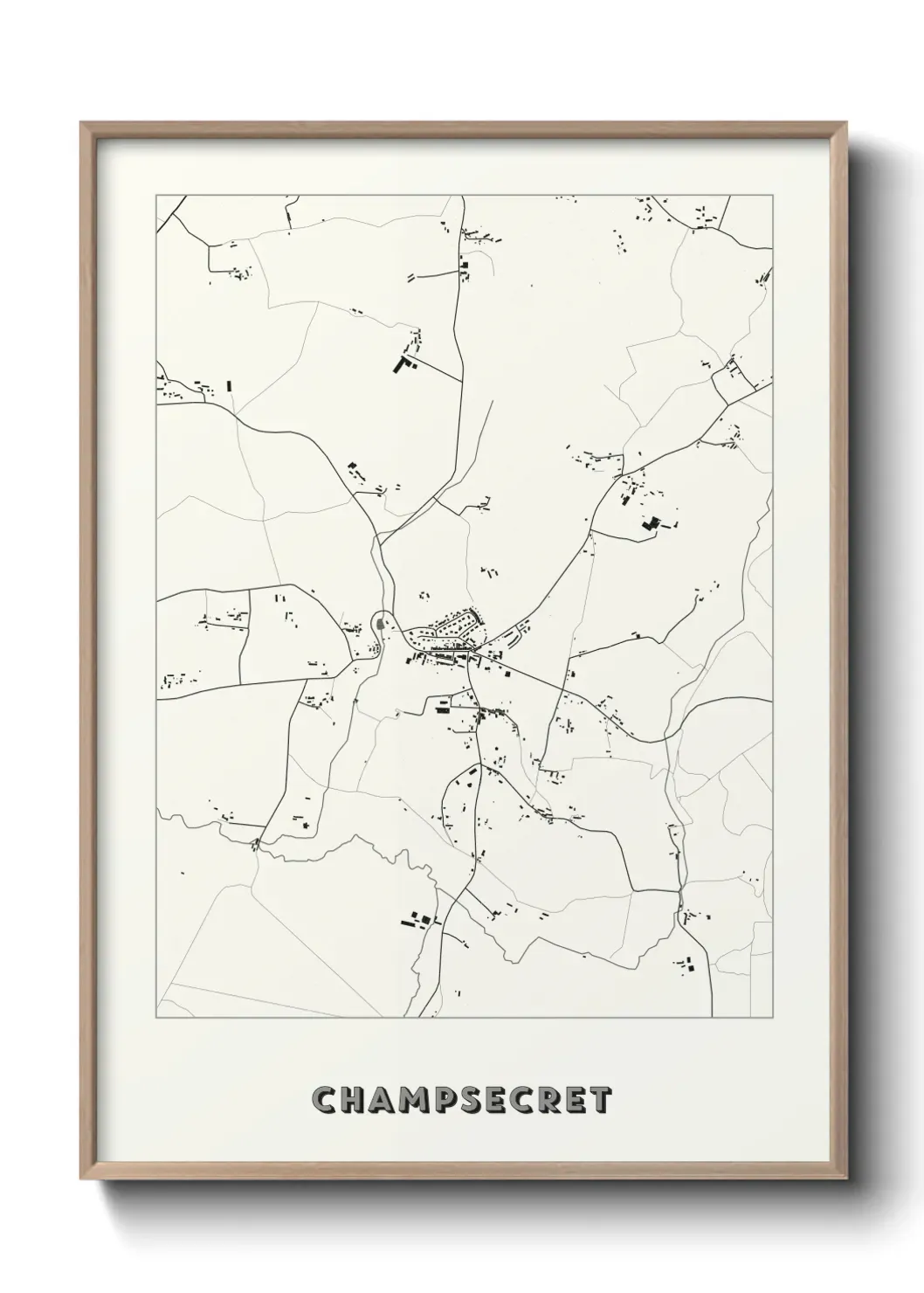Un poster carte Champsecret