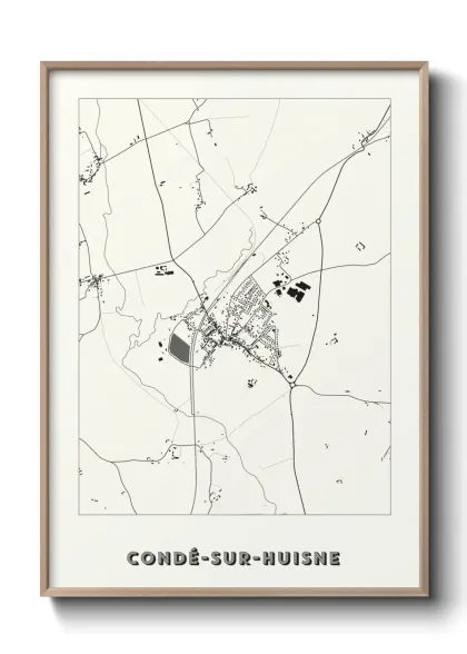 Une affiche de carte sur Condé-sur-Huisne
