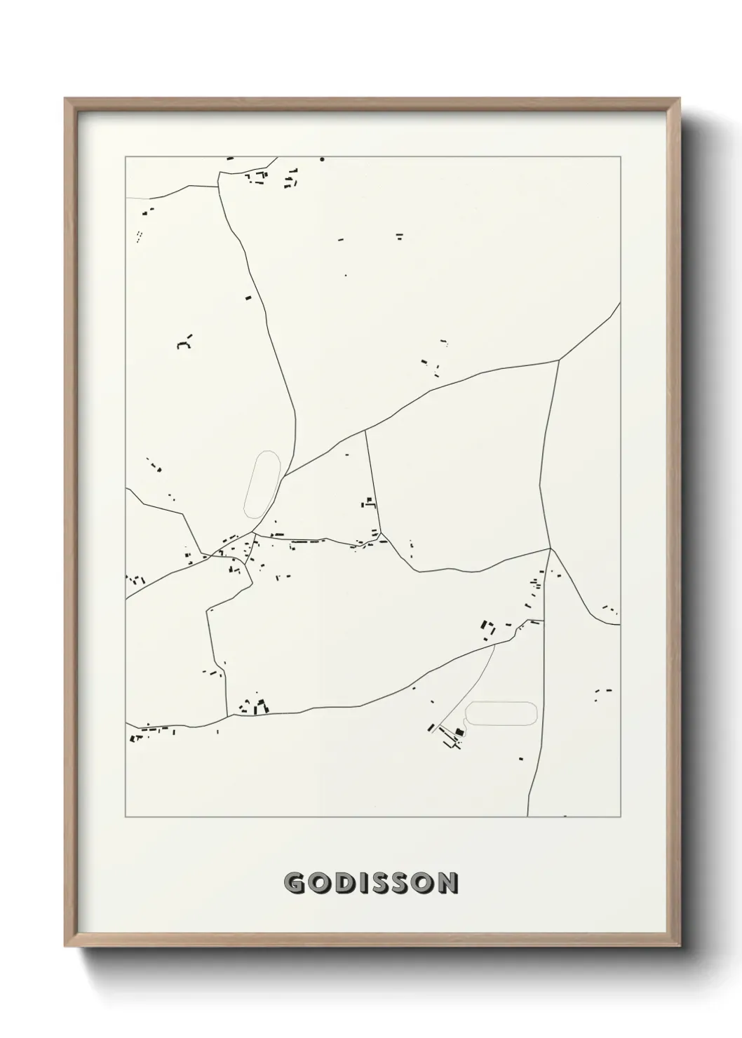 Un poster carte Godisson