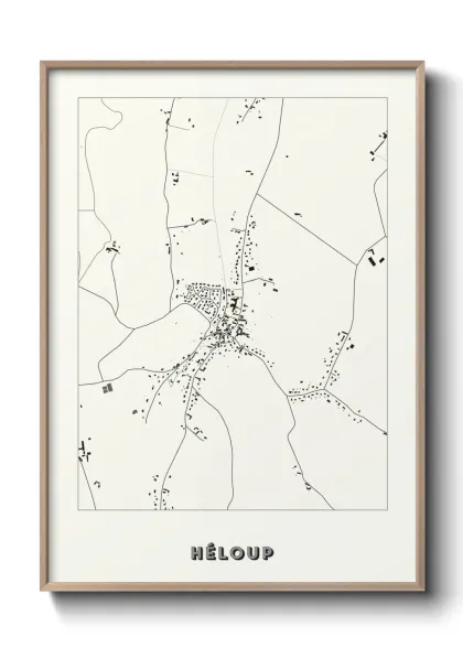 Une affiche de carte sur Héloup