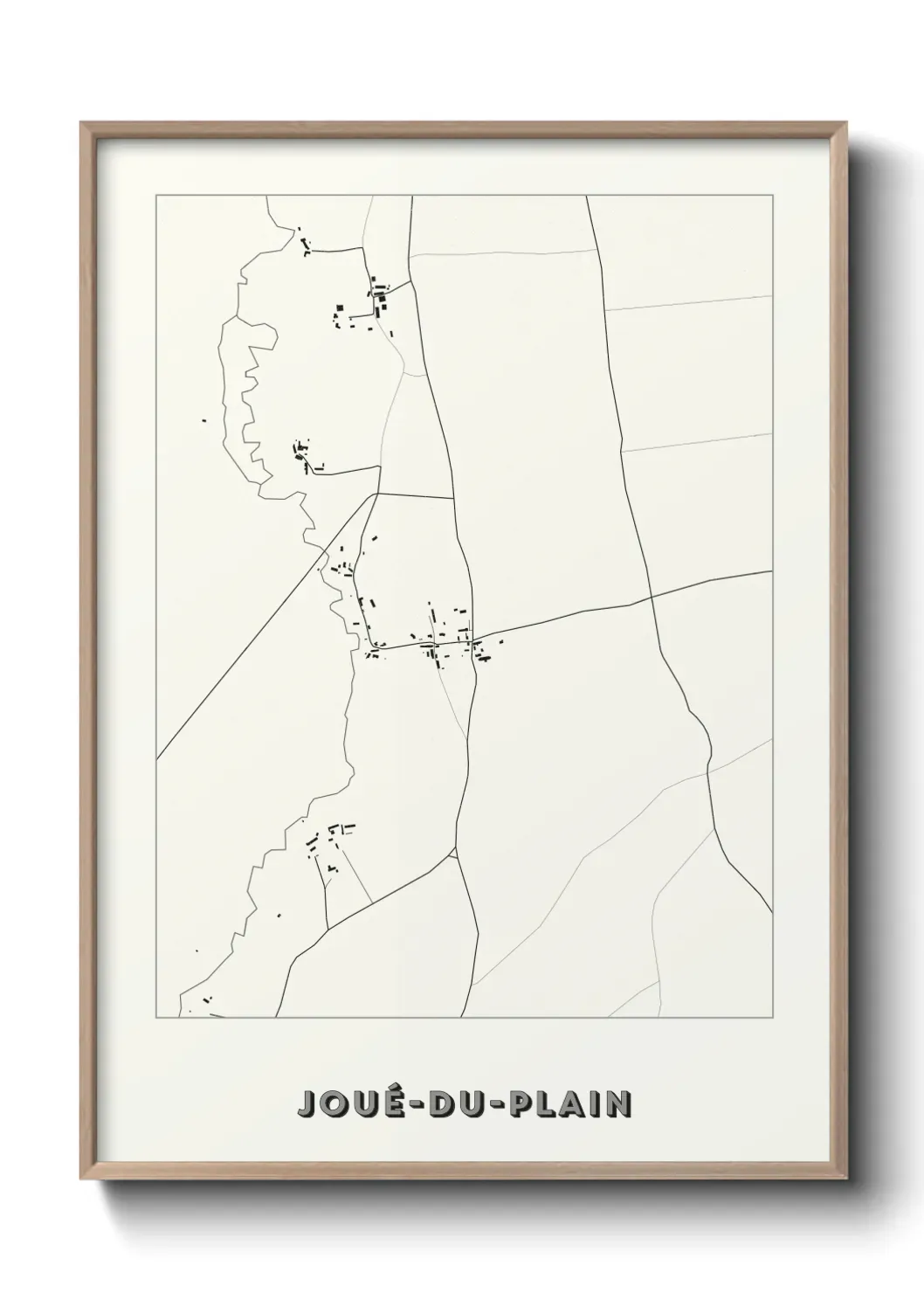 Un poster carte Joué-du-Plain