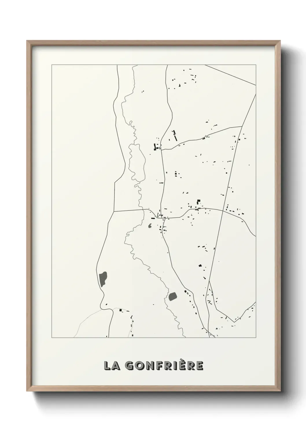 Un poster carte La Gonfrière