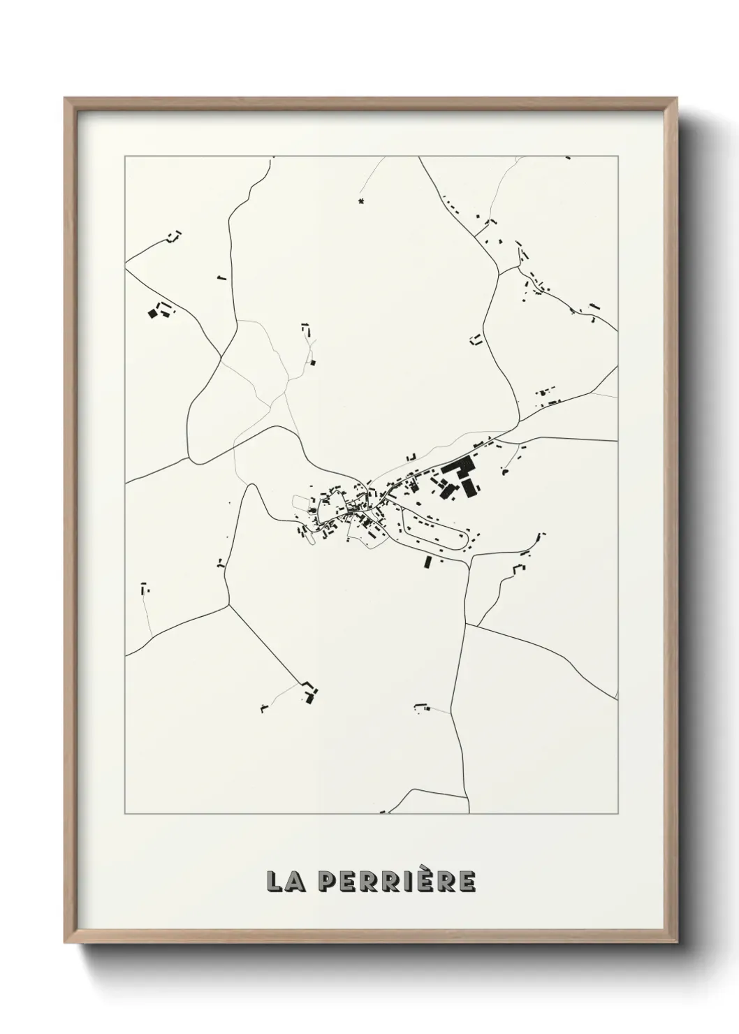 Un poster carte La Perrière