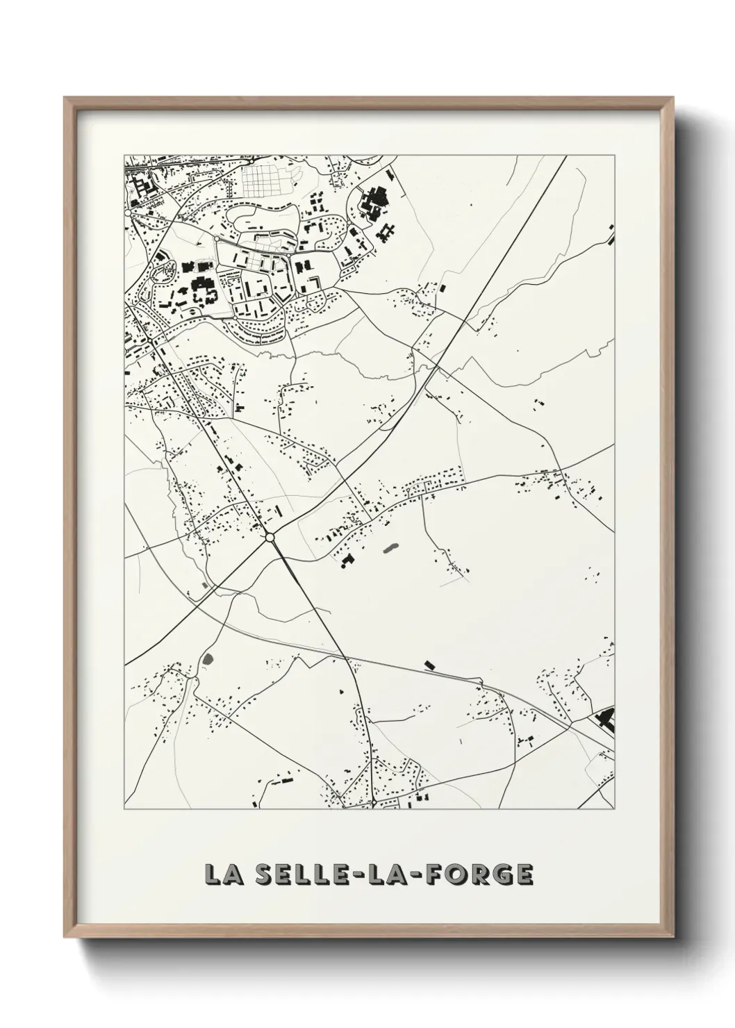 Un poster carte La Selle-la-Forge