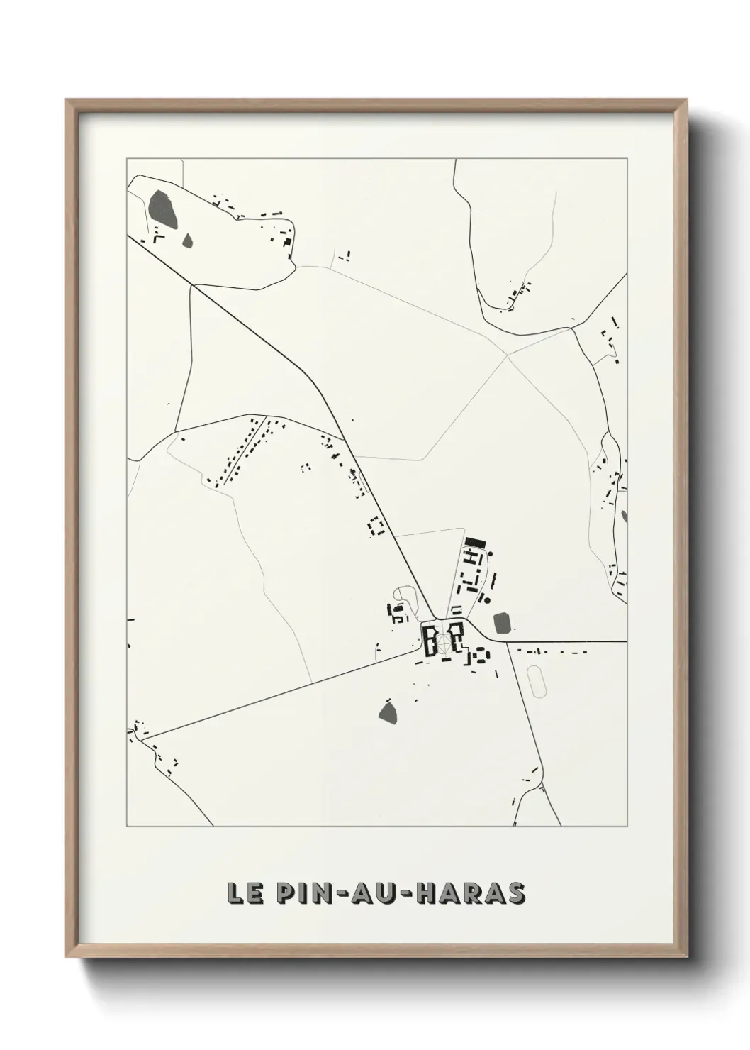 Un poster carte Le Pin-au-Haras