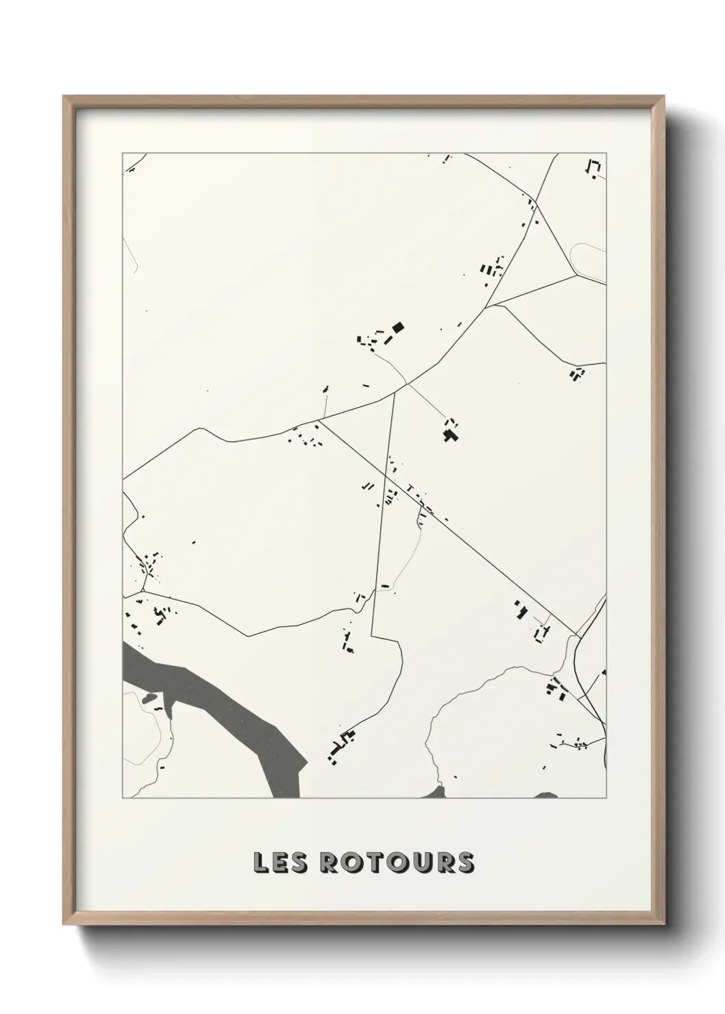 Un poster carte Les Rotours