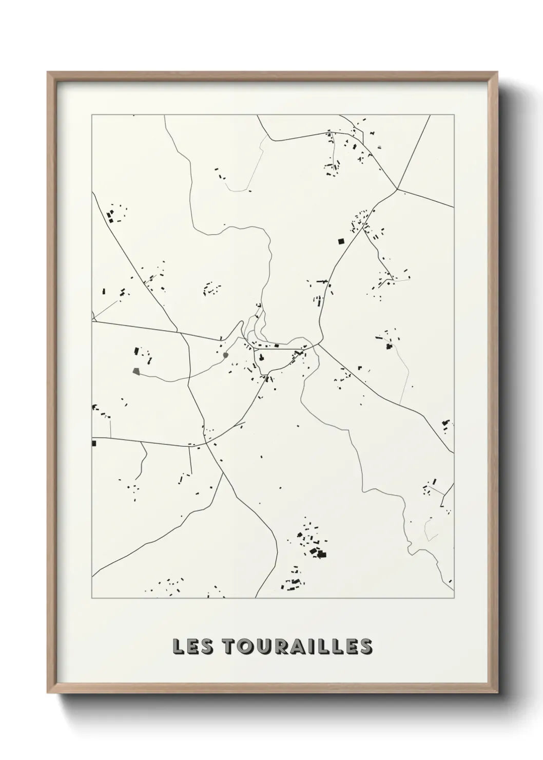 Un poster carte Les Tourailles