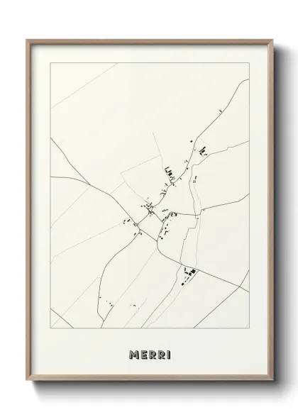 Une affiche de carte sur Merri