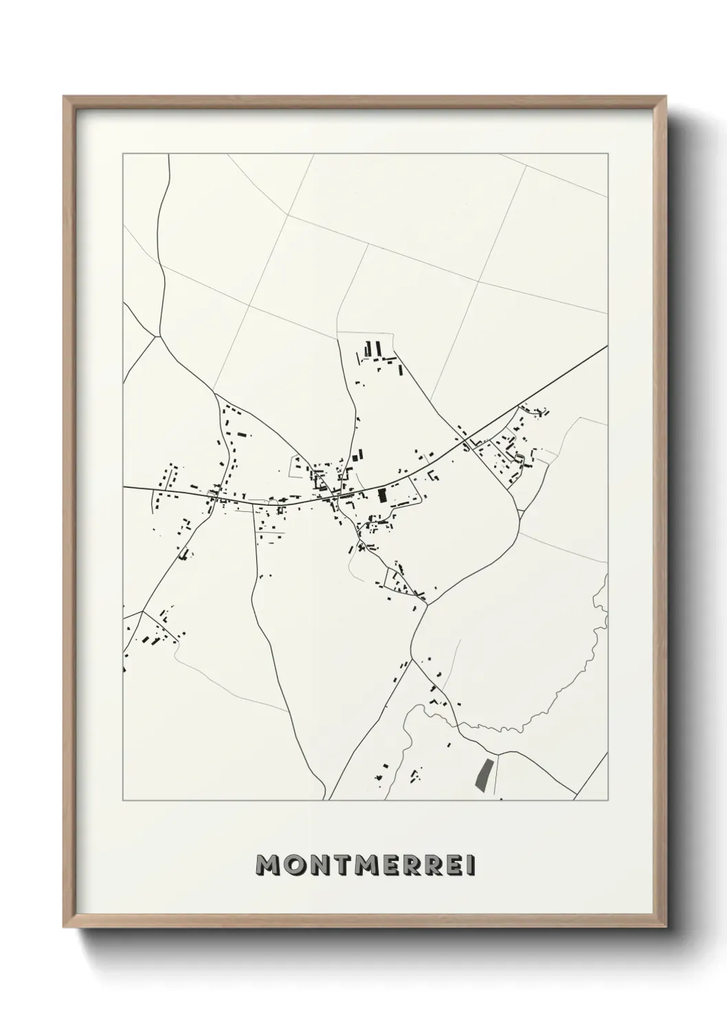 Un poster carte Montmerrei
