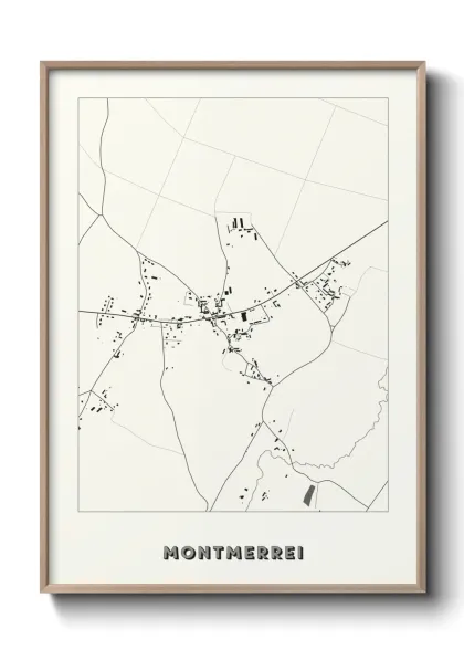 Une affiche de carte sur Montmerrei