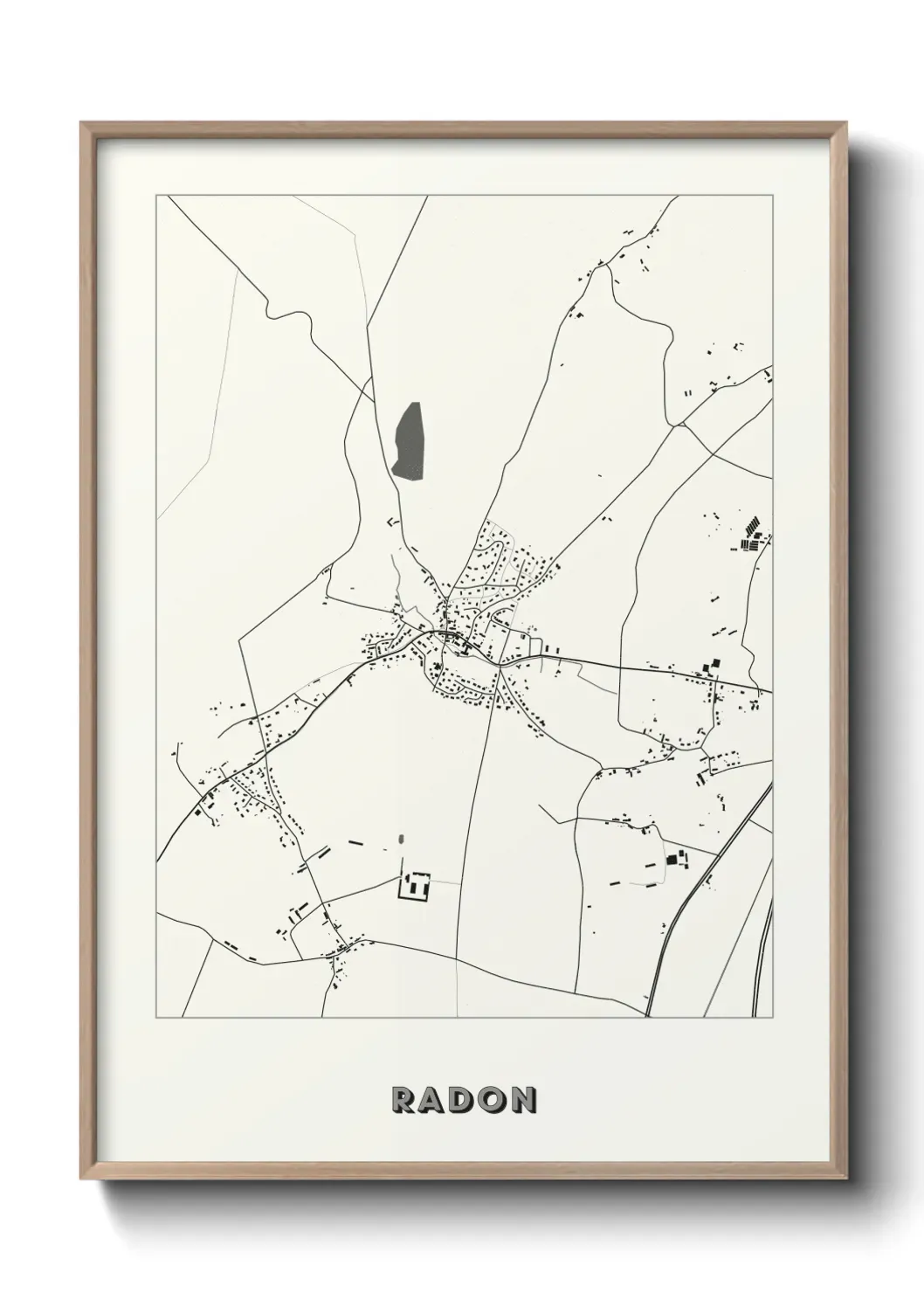 Un poster carte Radon
