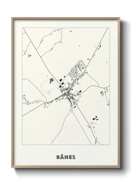 Une affiche de carte sur Rânes