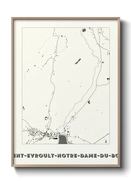 Une affiche de carte sur Saint-Evroult-Notre-Dame-du-Bois